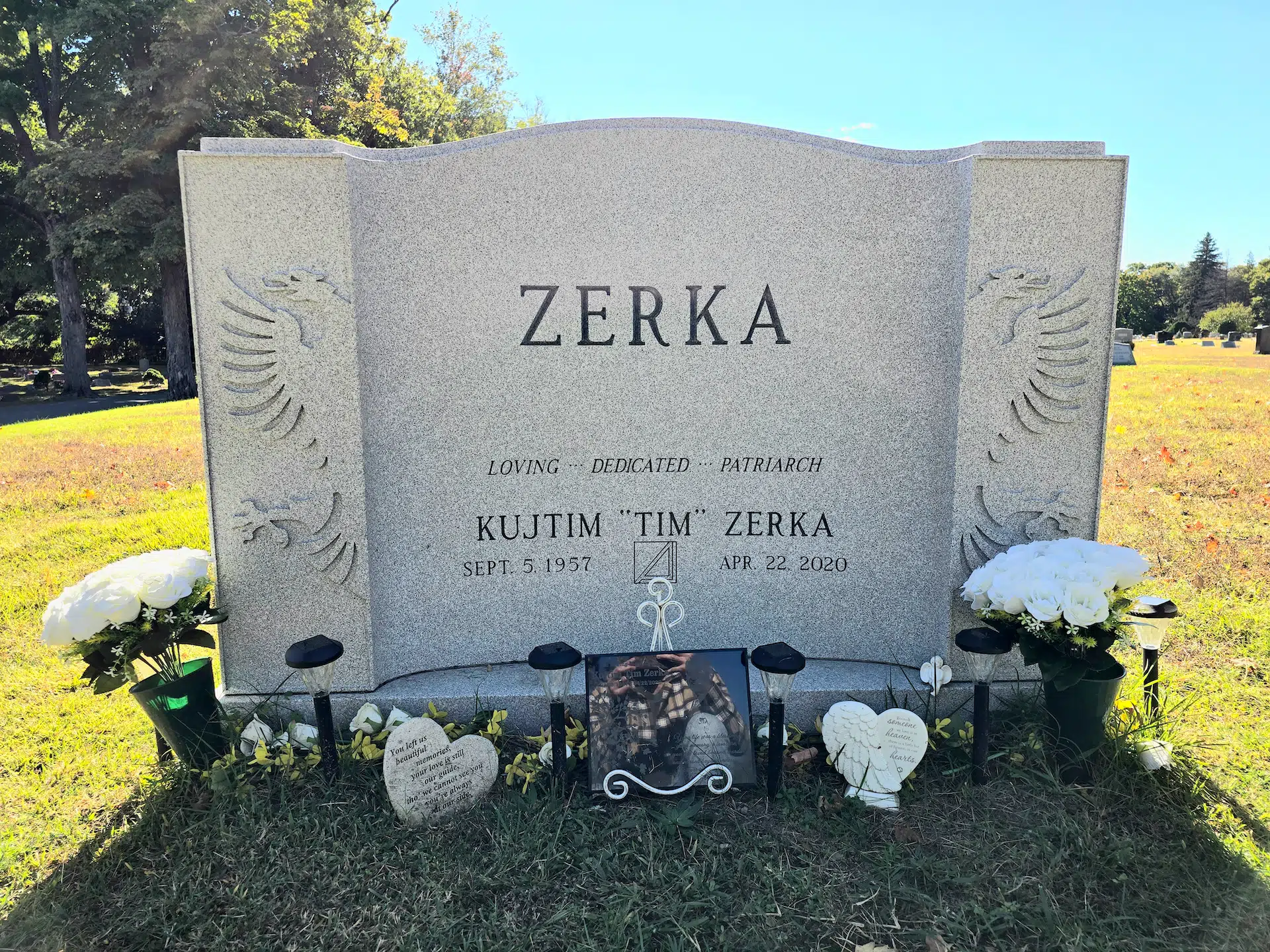 Granite Upright Headstone hand-carved by Upright Headstone Guide in NJ — image 4